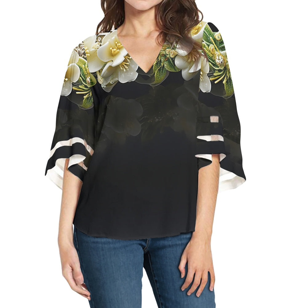 Puakenikeni Women Puff Sleeve Blouse white