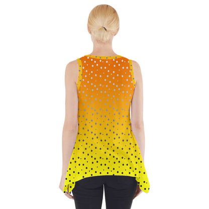 Golden Orange Gradient Side Drop Tank Tunic - Luxtrini, LLC