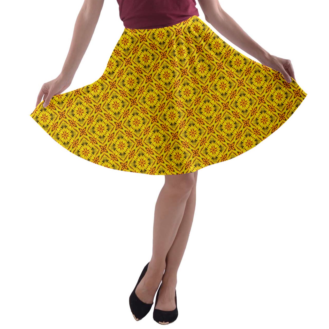 Toghu A-line Skater Skirt - Luxtrini, LLC