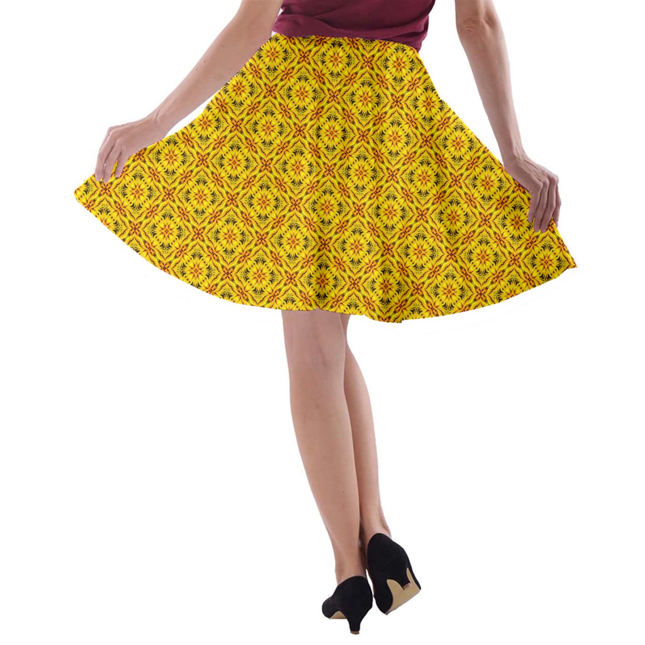 Toghu A-line Skater Skirt - Luxtrini, LLC