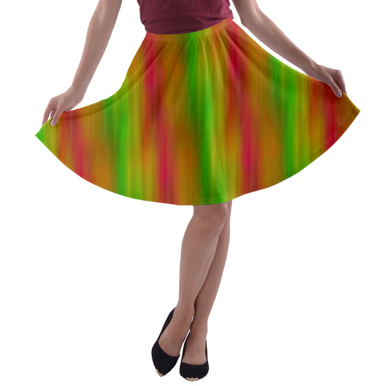 Tree of Life #3 Speed A-line Skater Skirt - Luxtrini, LLC