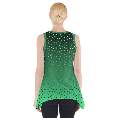 Green Gradient Side Drop Tank Tunic - Luxtrini, LLC