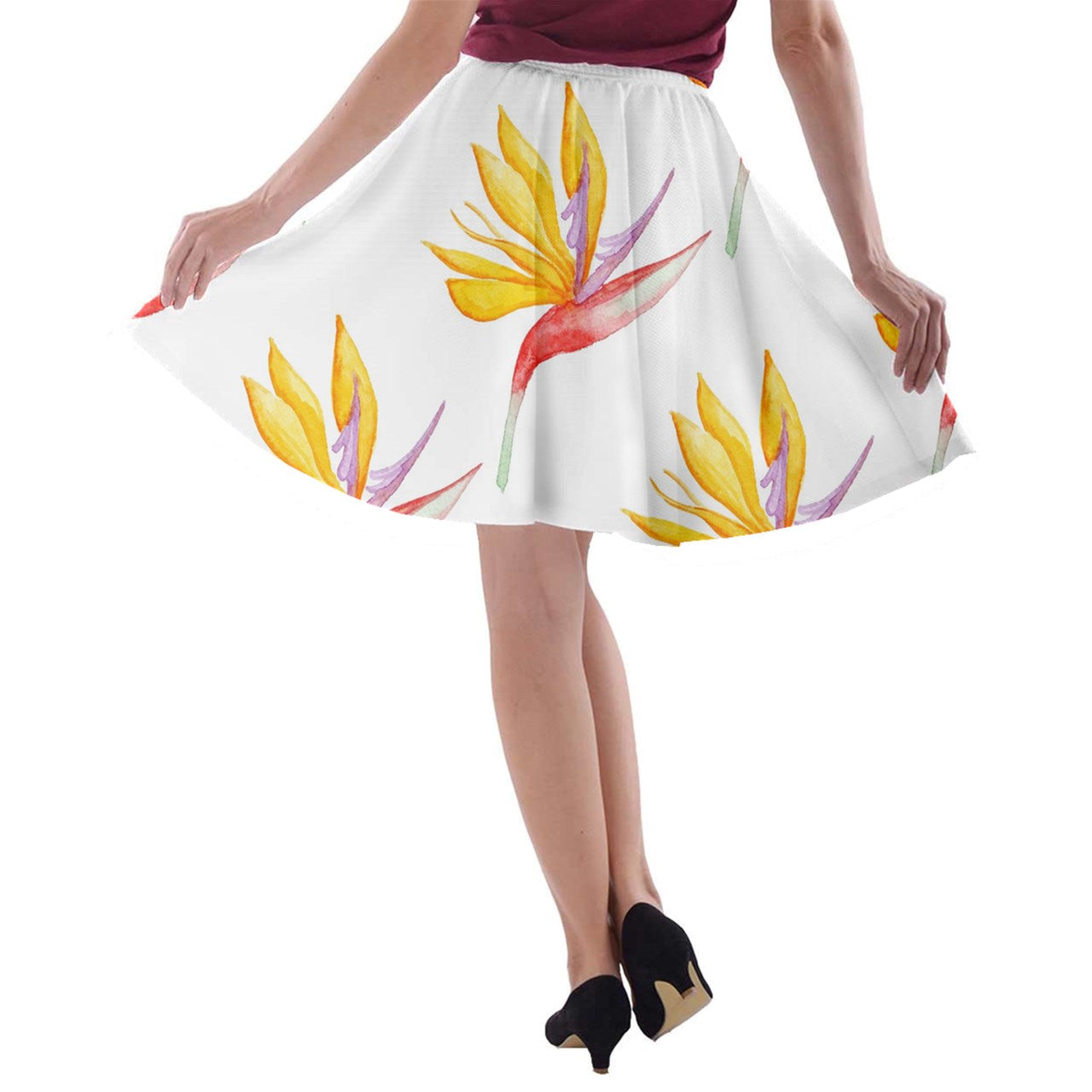 A-line Skater Skirt Orchid 44552 - Luxtrini, LLC