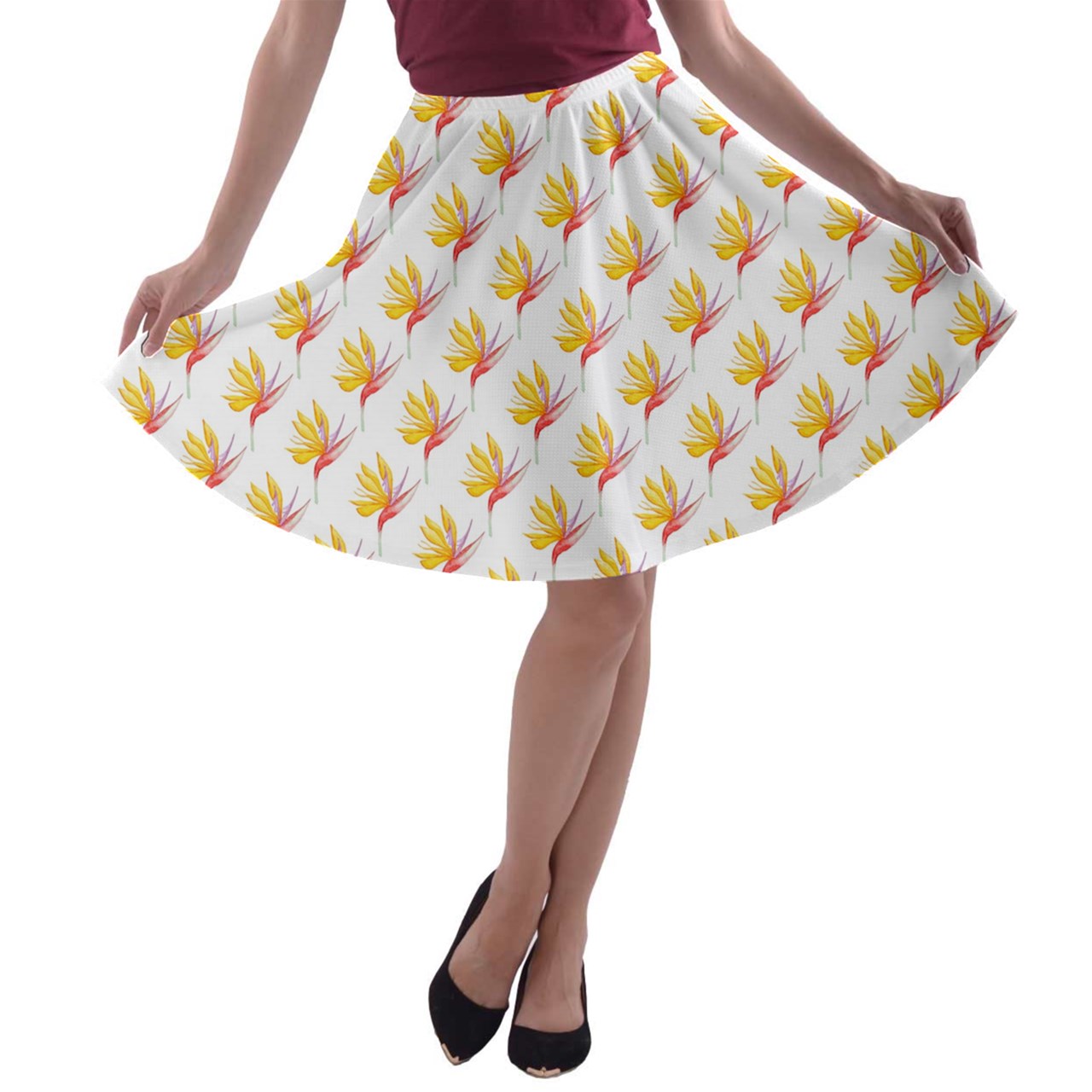 A-line Skater Skirt Orchid 45743 - Luxtrini, LLC