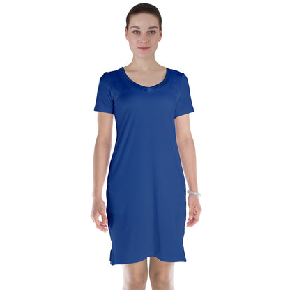 Short Sleeve Nightdress Classic Blue - Luxtrini, LLC