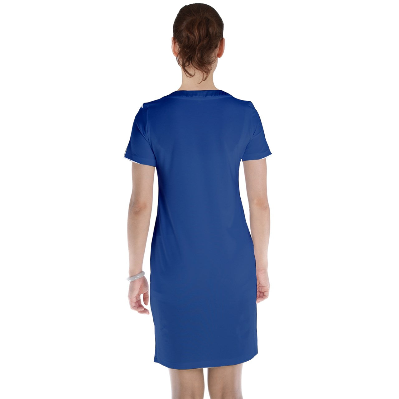 Short Sleeve Nightdress Classic Blue - Luxtrini, LLC