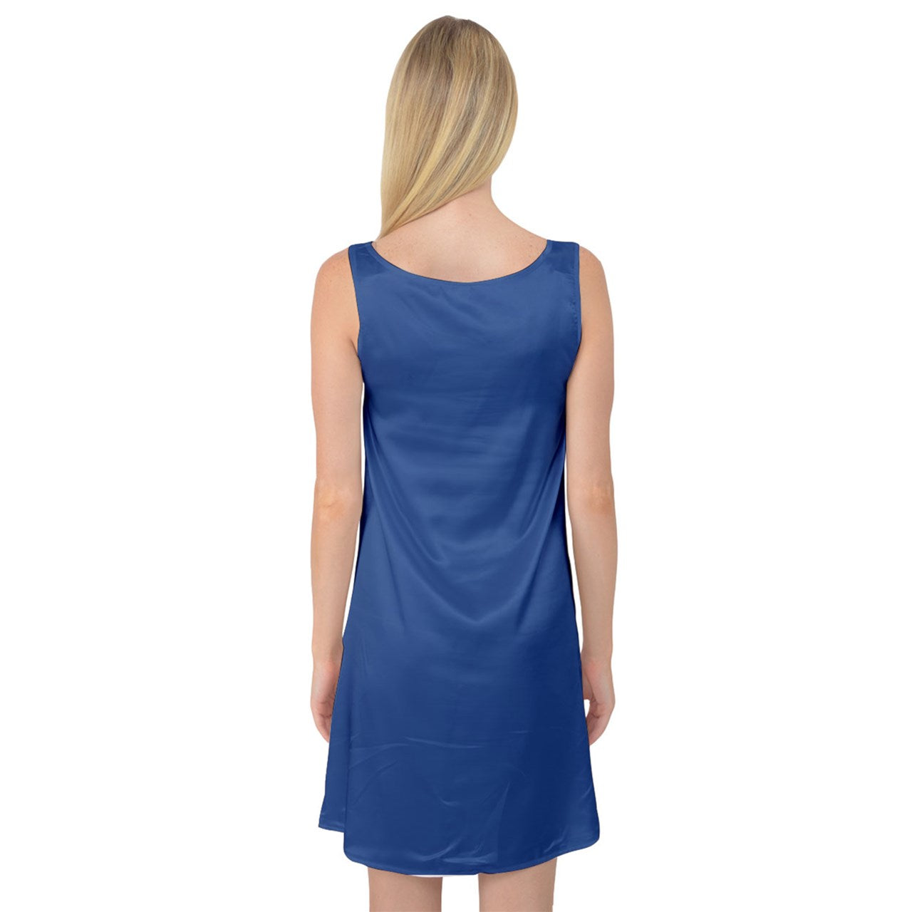 Sleeveless Satin Nightdress Classic Blue - Luxtrini, LLC