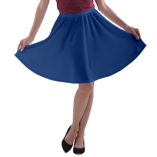 A-line Skater Skirt Classic Blue - Luxtrini, LLC