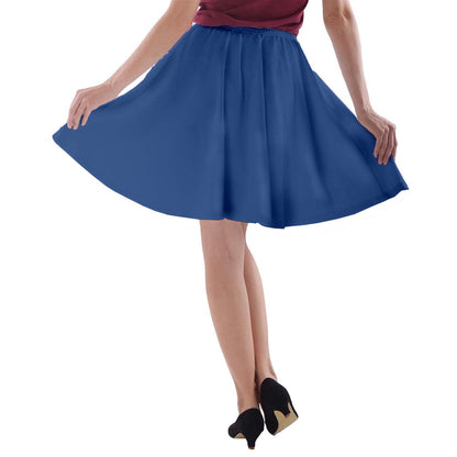 A-line Skater Skirt Classic Blue - Luxtrini, LLC