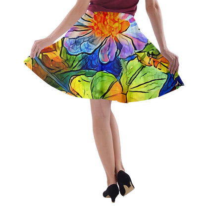 Petunia A-line Skater Skirt - Luxtrini, LLC