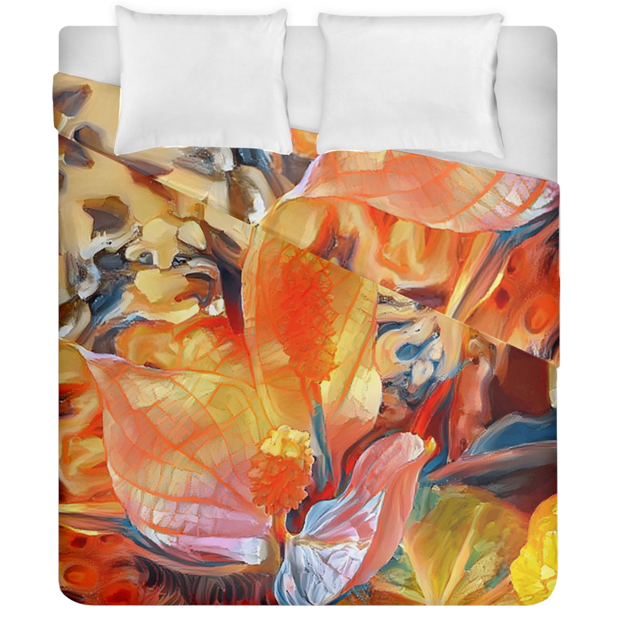 Peace Lily Duvet Cover Double Side (California King Size) - Luxtrini, LLC