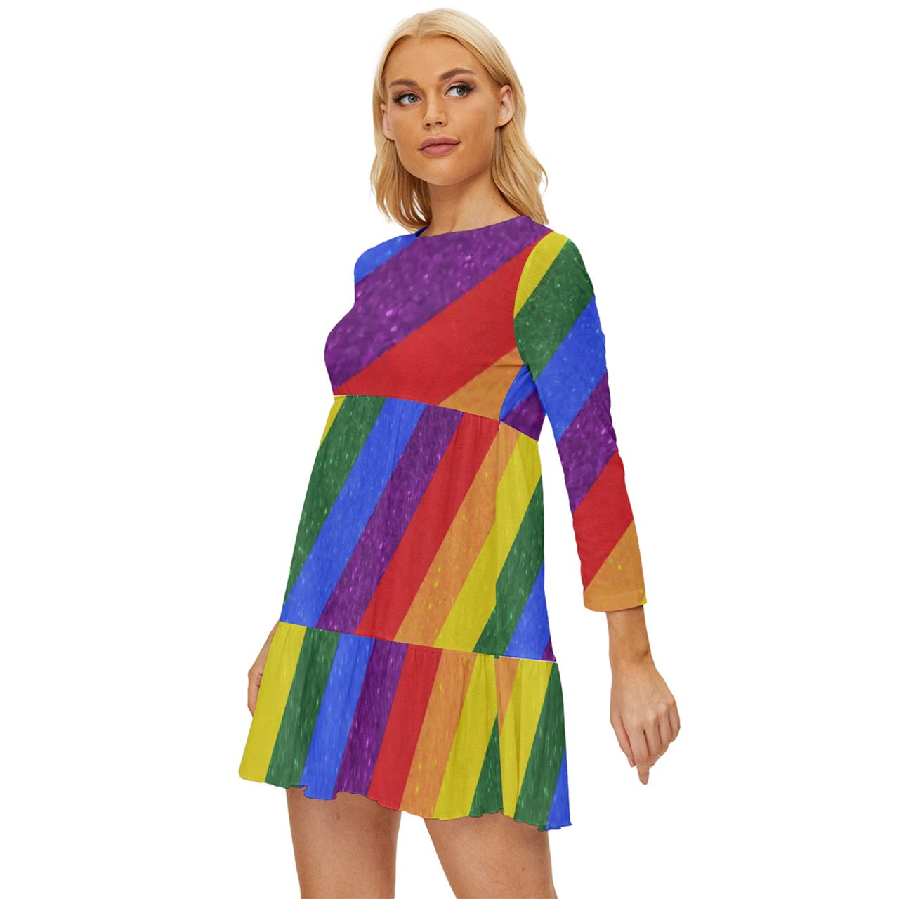 Rainbow Pride | Gay Pride | LGBTQ Pride | Long Sleeve Babydoll Dress