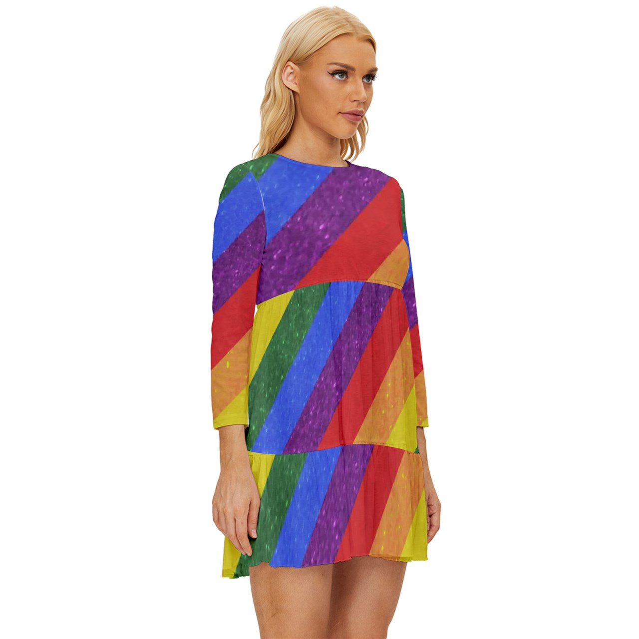 Rainbow Pride | Gay Pride | LGBTQ Pride | Long Sleeve Babydoll Dress