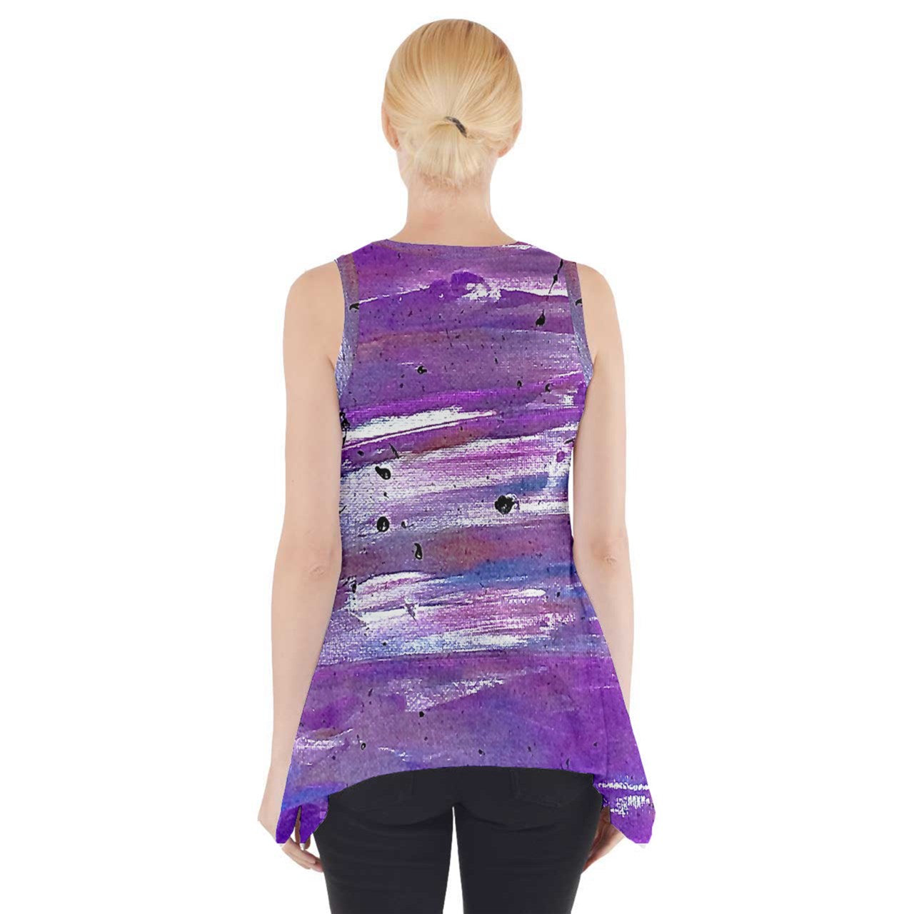 Purple Side Drop Tank Tunic - Luxtrini, LLC