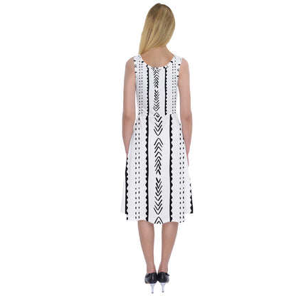 African | Ethnic | Mudcloth | #20 Midi Sleeveless Dress