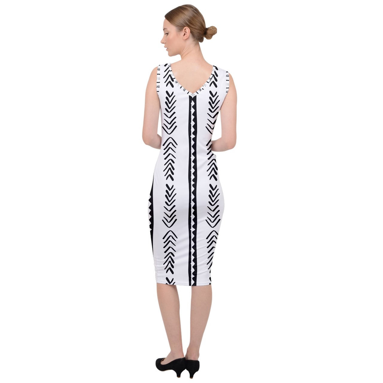 African | Ethnic | Mudcloth | #20 Sleeveless Pencil Dress