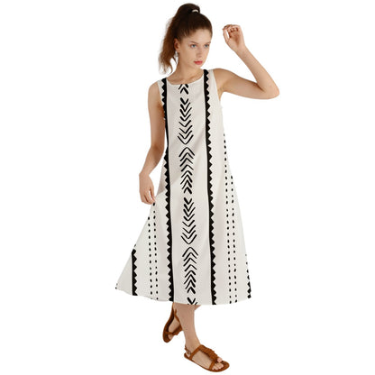 African | Ethnic | Mudcloth | #20 Summer Maxi Dress