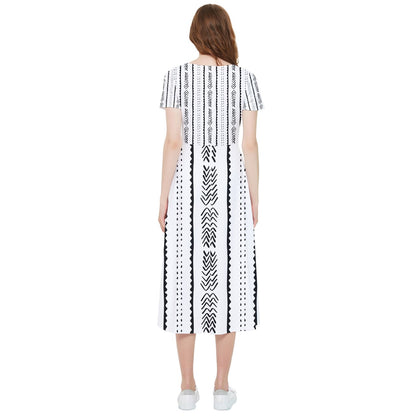 African | Ethnic | Mudcloth | #20 High Low Boho Dress