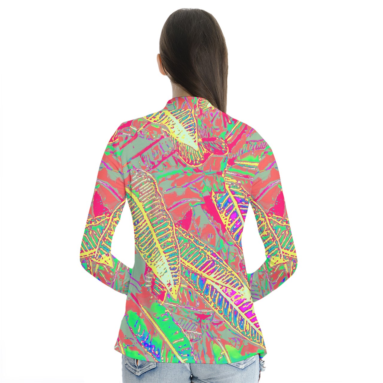 Rainbow Croton Drape Collar Cardigan - Luxtrini, LLC