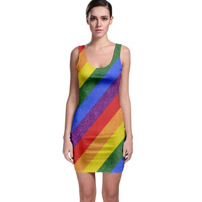 Bodycon Dress - Rainbow Pride - Luxtrini, LLC