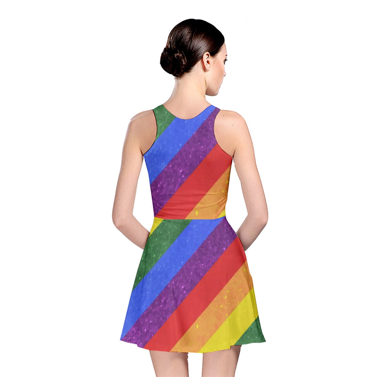 Reversible Skater Dress - Rainbow Pride - Luxtrini, LLC