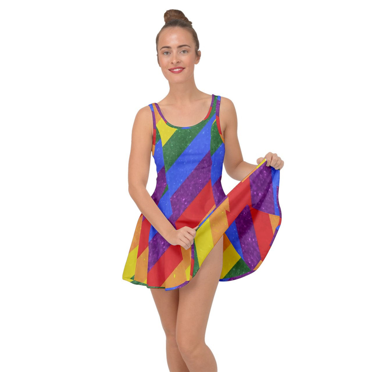 Inside Out Casual Dress - Rainbow Pride - Luxtrini, LLC