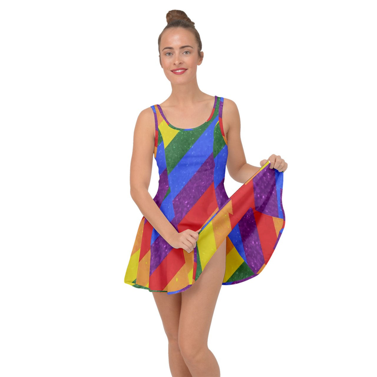 Inside Out Casual Dress - Rainbow Pride - Luxtrini, LLC