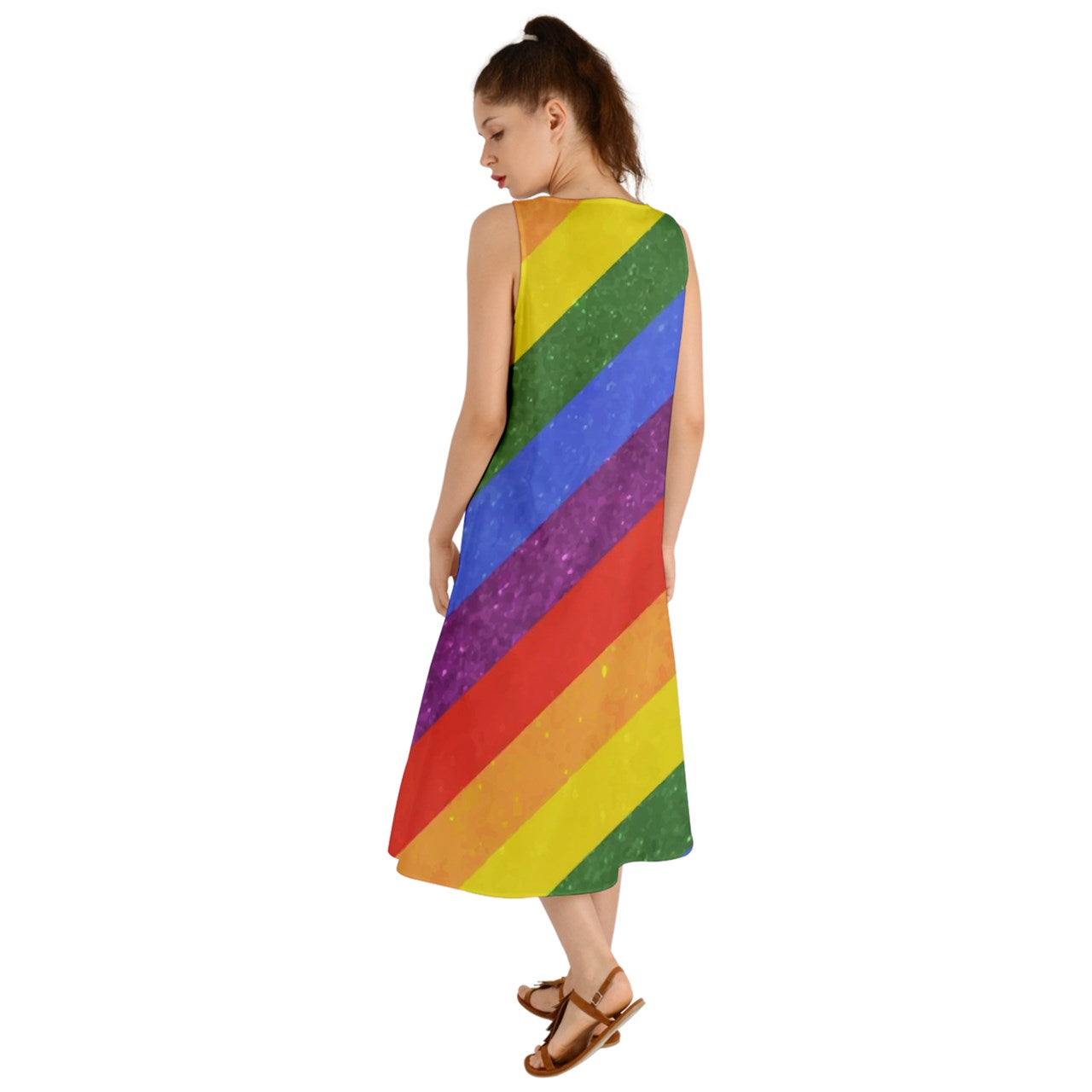 Summer Maxi Dress - Rainbow Pride - Luxtrini, LLC