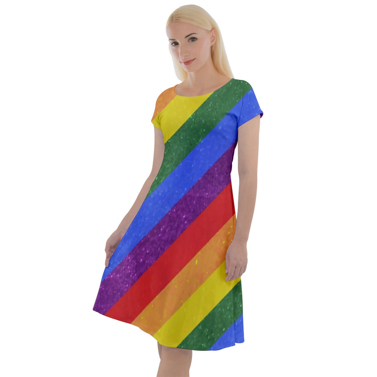 Classic Short Sleeve Dress - Rainbow Pride - Luxtrini, LLC