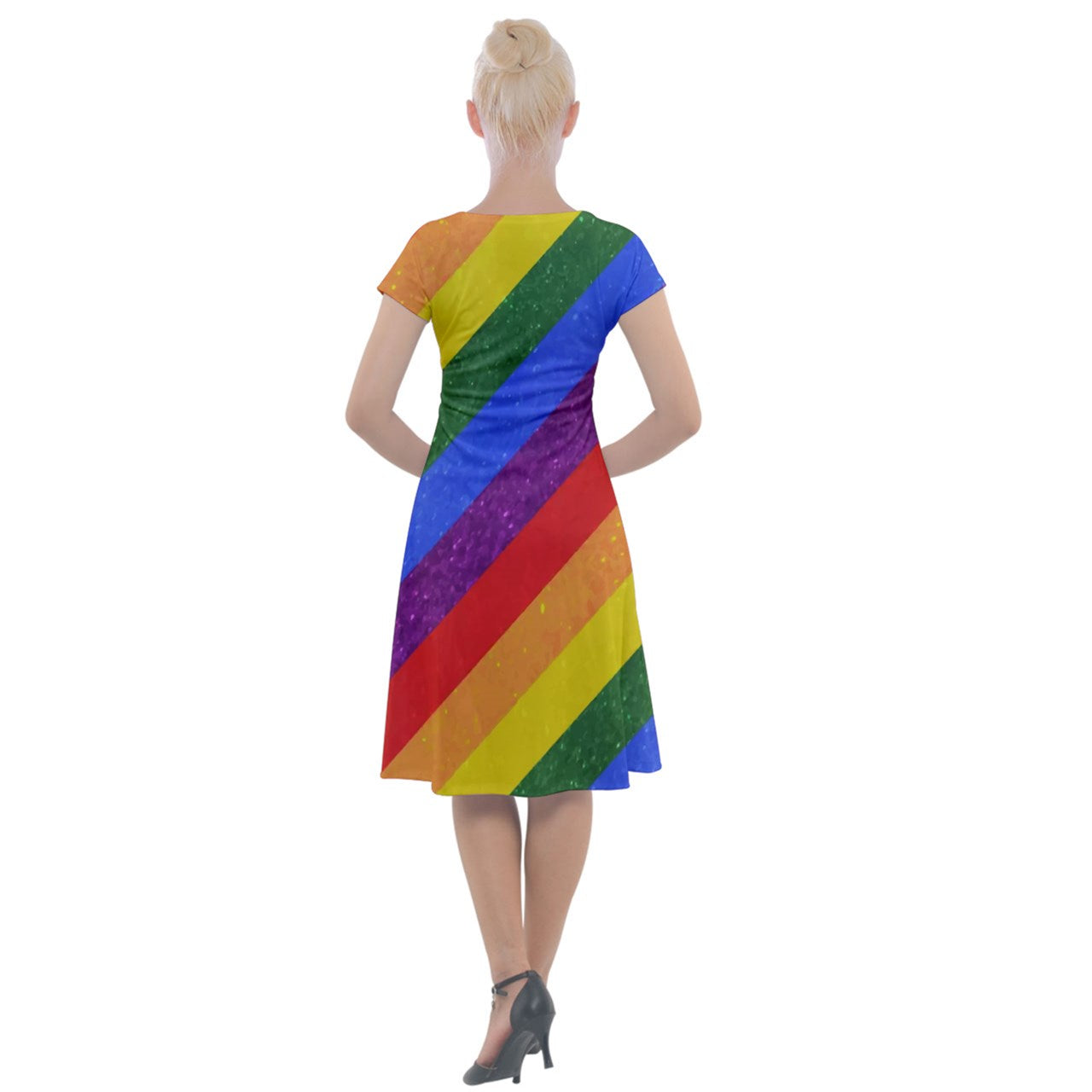 Classic Short Sleeve Dress - Rainbow Pride - Luxtrini, LLC