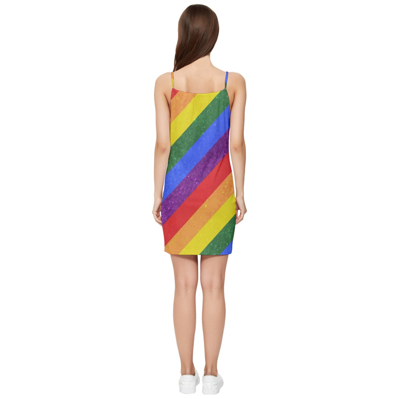 Summer Tie Front Dress - Rainbow Pride - Luxtrini, LLC