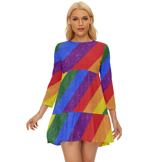 Rainbow Pride | Gay Pride | LGBTQ Pride | Long Sleeve Babydoll Dress