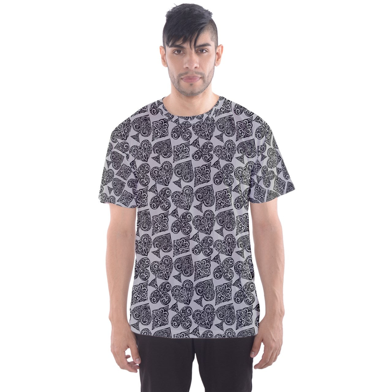 Playingcards-grey Men's Sport Mesh Tee - Luxtrini, LLC