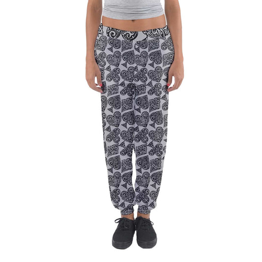 Playingcards-grey Women's Jogger Sweatpants - Luxtrini, LLC