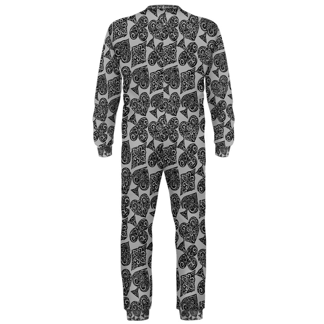 Playingcards-grey OnePiece Jumpsuit (Men) - Luxtrini, LLC