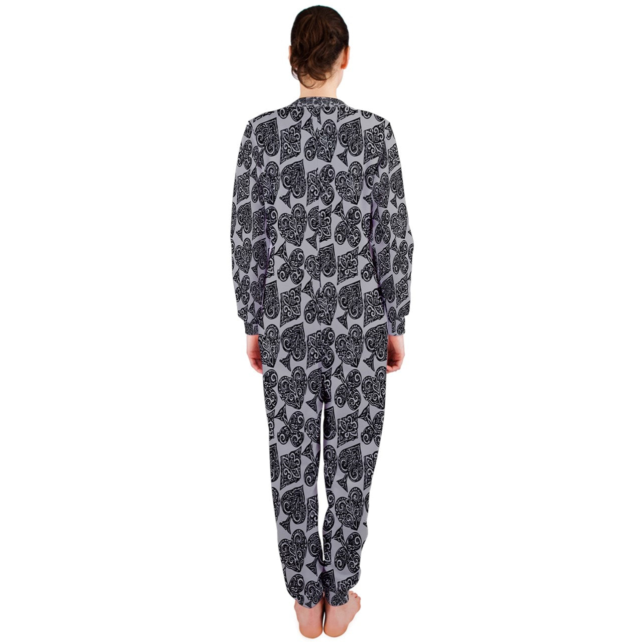 Playingcards-grey OnePiece Jumpsuit (Ladies) - Luxtrini, LLC