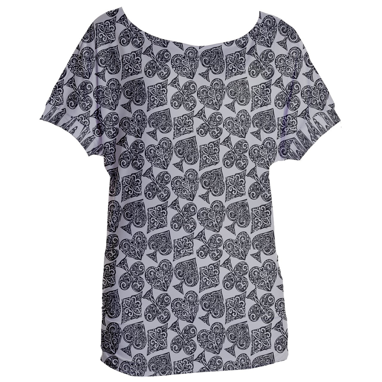 Playingcards-grey Women's Oversized Tee - Luxtrini, LLC