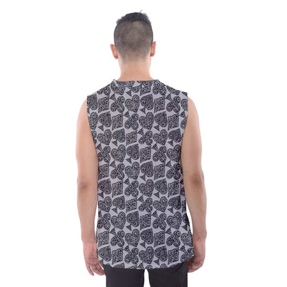 Playingcards-grey Men's Basketball Tank Top - Luxtrini, LLC