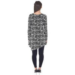 Playingcards-grey Long Sleeve Tunic - Luxtrini, LLC