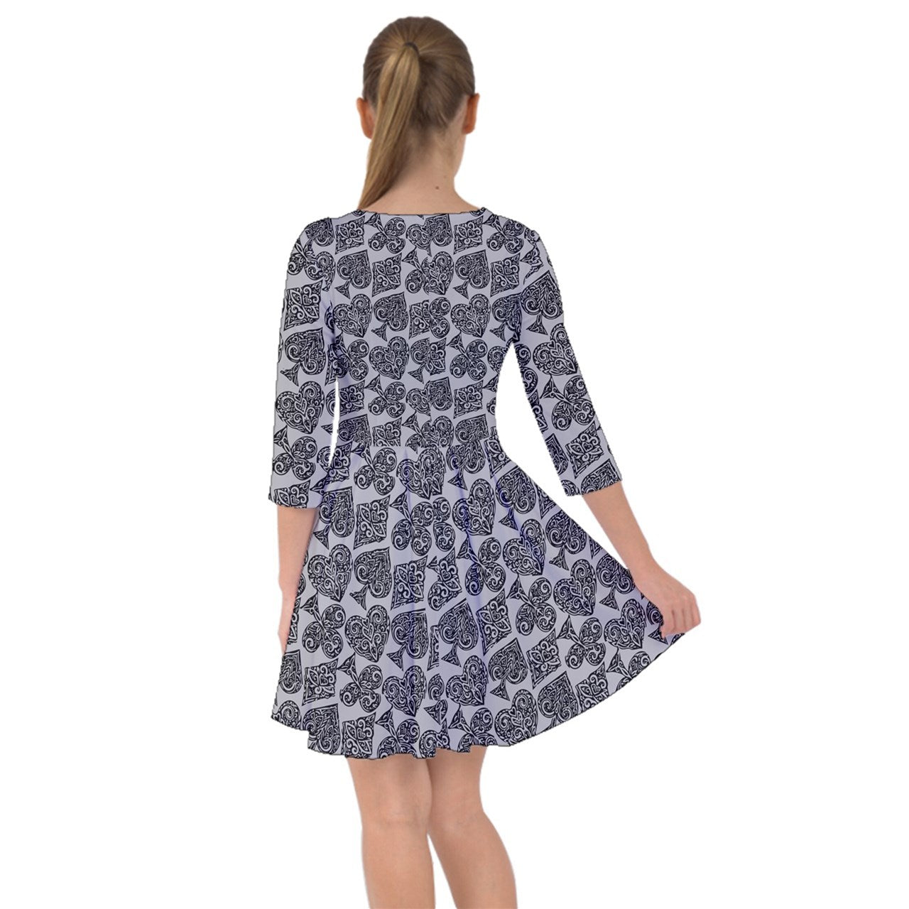 Playingcards-grey Smock Dress - Luxtrini, LLC