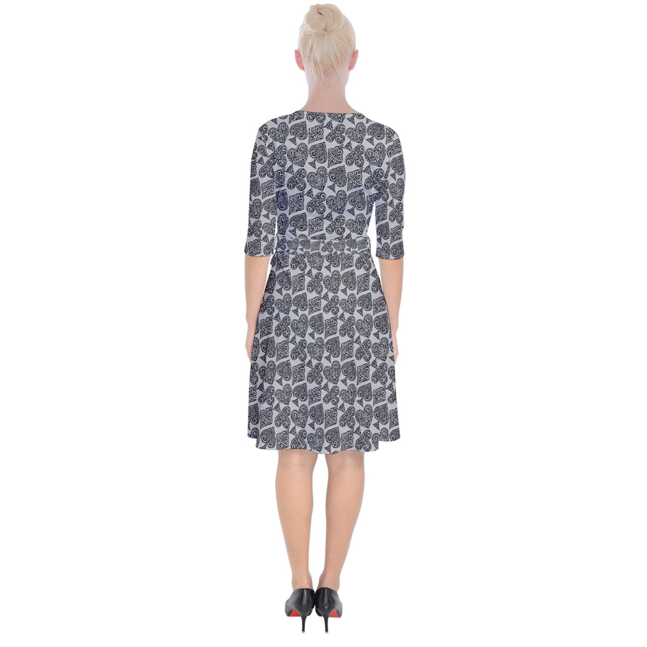 Playingcards-grey Wrap Up Cocktail Dress - Luxtrini, LLC