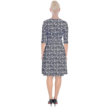 Playingcards-grey Wrap Up Cocktail Dress - Luxtrini, LLC