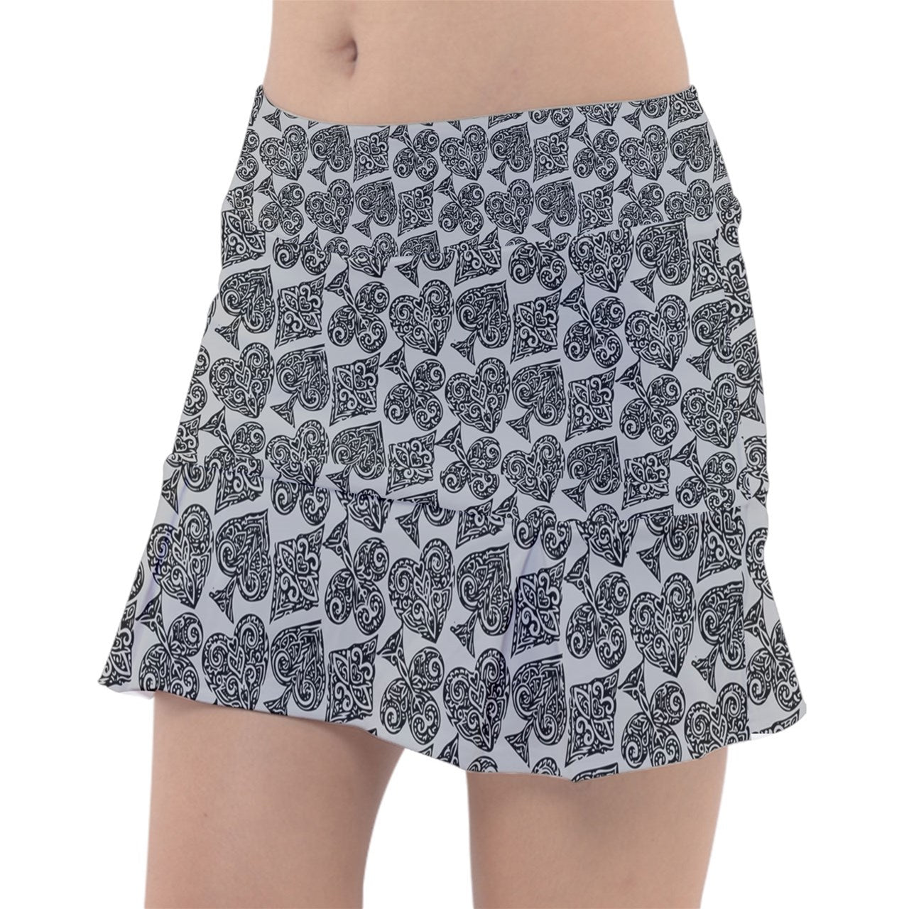 Playingcards-grey Classic Tennis Skirt - Luxtrini, LLC