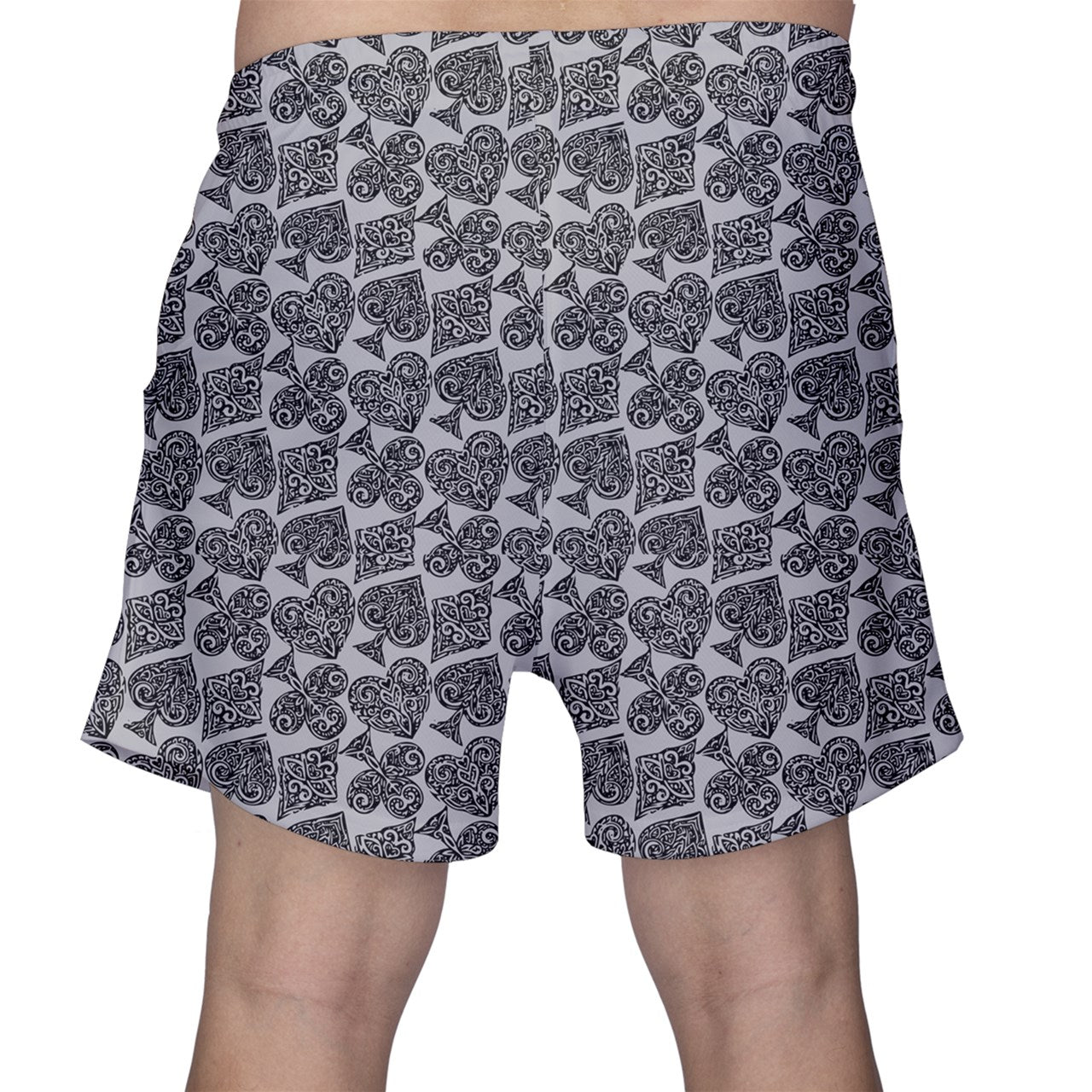 Playingcards-grey Men's Shorts - Luxtrini, LLC