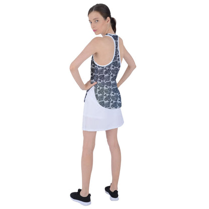 Playingcards-grey Racer Back Mesh Tank Top - Luxtrini, LLC