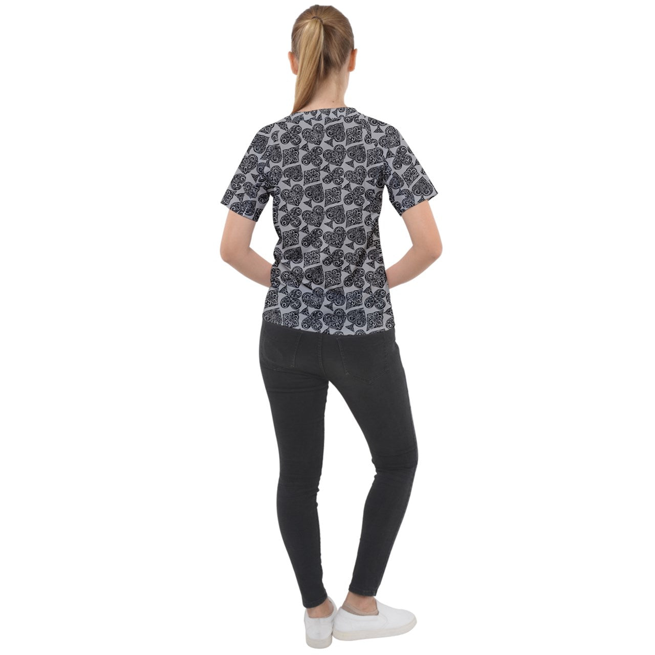 Playingcards-grey Women's Sport Raglan Tee - Luxtrini, LLC