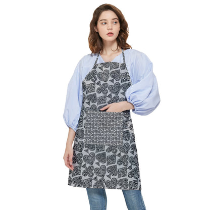 Playingcards-grey Pocket Apron - Luxtrini, LLC