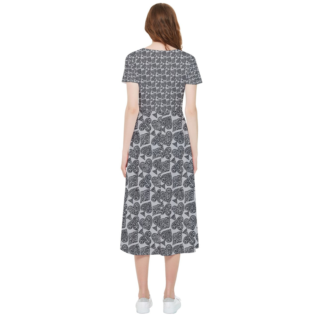 Playingcards-grey High Low Boho Dress - Luxtrini, LLC