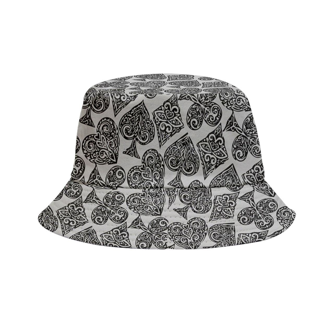 Playingcards-grey Bucket Hat - Luxtrini, LLC