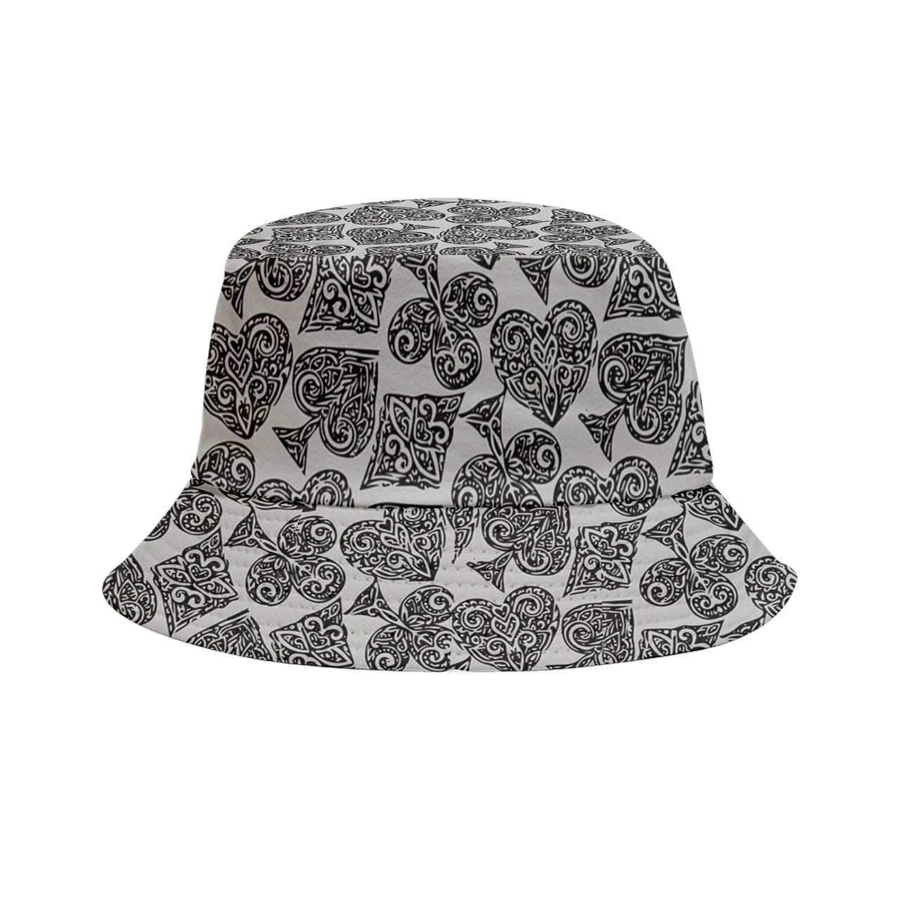 Playingcards-grey Bucket Hat - Luxtrini, LLC